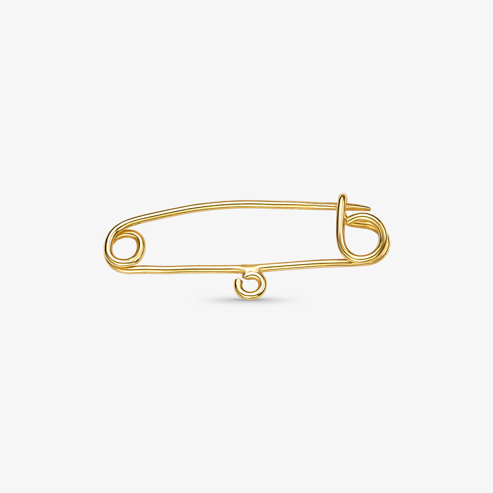 Alfinete Fio 22mm em Ouro Amarelo 18K
