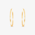 Brinco Argola Redonda Fio Quadrado em Ouro Amarelo 18K