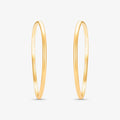 Brinco Argola Redonda Fio Meia Cana em Ouro Amarelo 18K