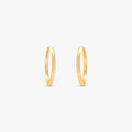 Brinco Argola Redonda Fio Redondo Cana em Ouro Amarelo 18K