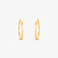 Brinco Argola Oval Fio Quadrado em Ouro Amarelo 18K