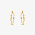 Argola Redonda Torcida 20mm em Ouro Amarelo 18K