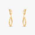 Argola Redonda Torcida em Ouro Amarelo 18K