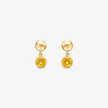 Brinco Pendurado com Pedras em Ouro Amarelo 18K