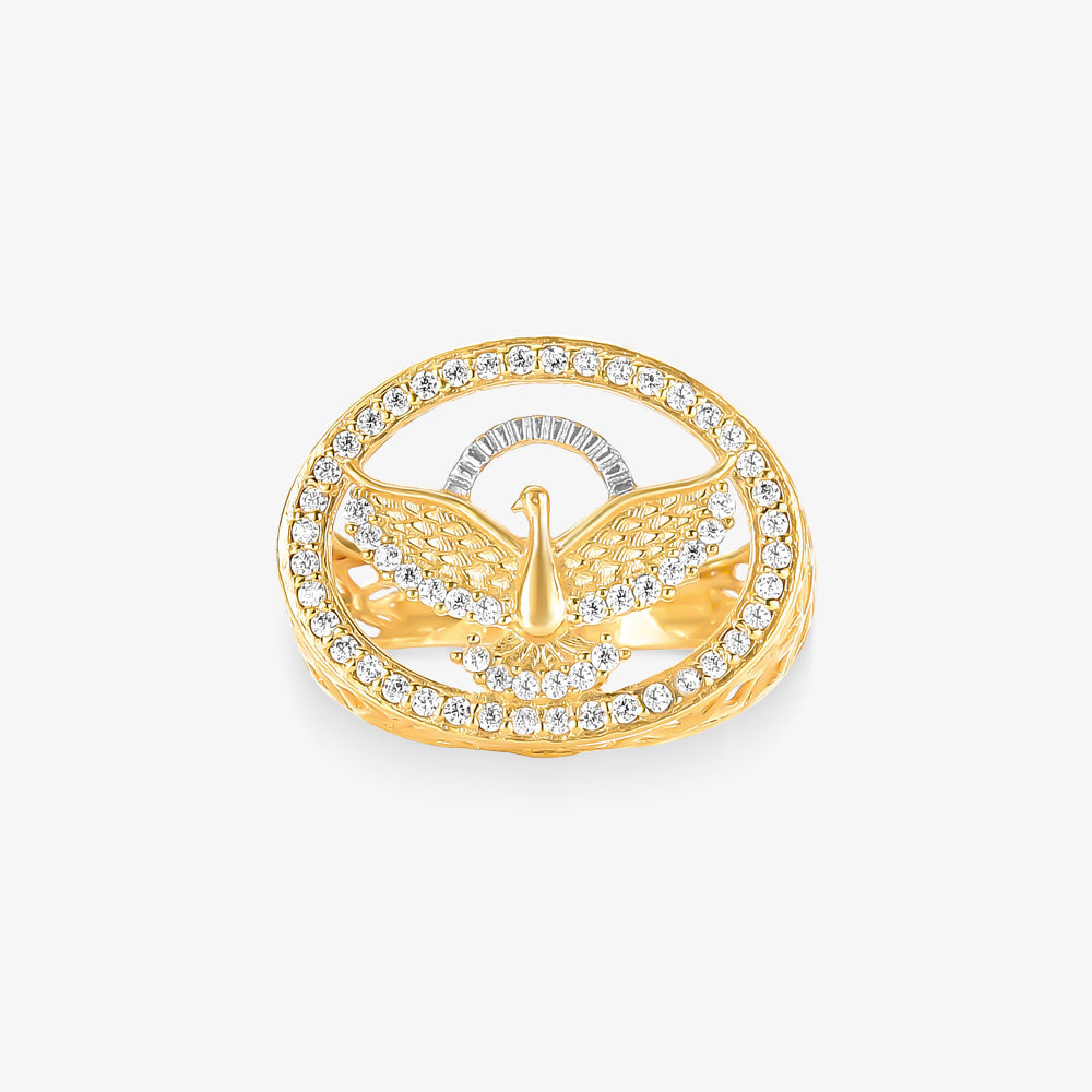 Anel Espírito Santo em Ouro Amarelo 18K