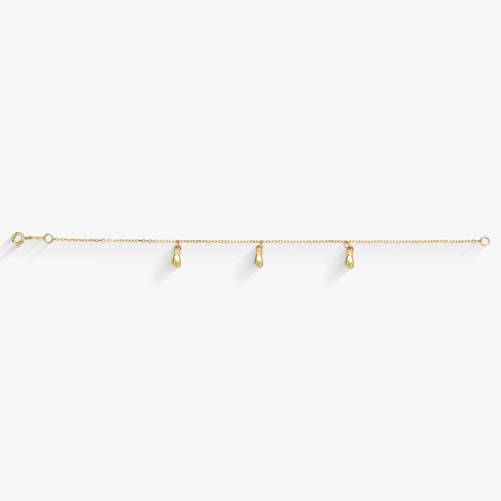 Pulseira Cartier com 3 Figas em Ouro Amarelo 18K