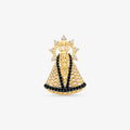 Pingente N.Sra Aparecida com Pedras em Ouro Amarelo 18K