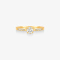 ANEL SOLITÁRIO ZIRCONIA 1,85G OURO AMARELO 18K 750