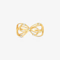 Anel Laços com Diamante em Ouro Amarelo 18K