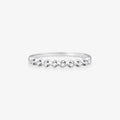Anel Meia Aliança Joy com Diamantes em Ouro Branco 18K