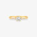 Anel Solitário Toi com Diamantes em Ouro Amarelo 18K