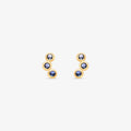 Brinco Trio com Pedras em Ouro Amarelo 18K