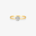 Anel União com Diamantes Naturais em Ouro Amarelo 18K