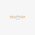 Anel Solitário Aurora com Diamante em Ouro Amarelo 18K