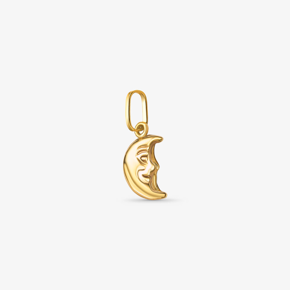 Pingente Lua Rosto em Ouro Amarelo 18K