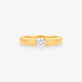 Anel Solitário Royale com Diamante em Ouro Amarelo 18K