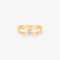 Anel Solitário Étoile com Diamante em Ouro Amarelo 18K