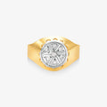 Anel Brilho com Diamante Bicolor em Ouro 18K