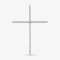 Pingente Cruz LII com Diamantes em Ouro Branco 18K