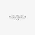 Anel Solitário Vivace com Diamante em Ouro Branco 18K