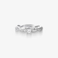 Anel Solitário Fênix com Diamante em Ouro Branco 18K
