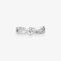 Anel Solitário Zen com Diamante em Ouro Branco 18K
