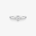 Anel Solitário Monarch com Diamante em Ouro Branco 18K