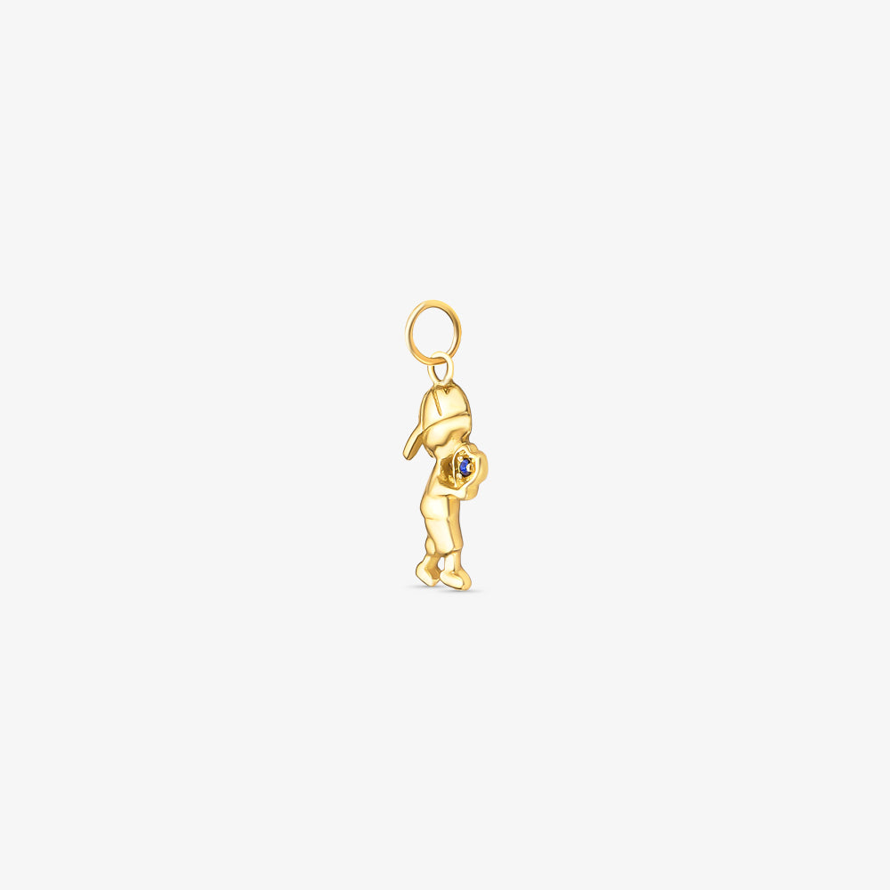 Pingente Menino Coração em Ouro Amarelo 18K