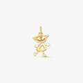 Pingente Menina Coque Duplo em Ouro Amarelo 18K