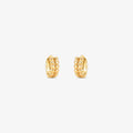 Brinco Argola PP com Bolinhas em Ouro Amarelo 18K