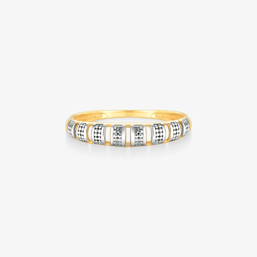 Anel Aparador Bicolor em Ouro Amarelo 18K