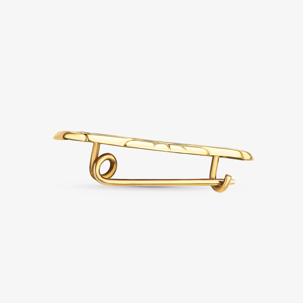 Alfinete com Chapinha em Ouro Amarelo 18K