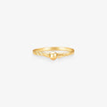 Anel Infantil Bolinha Lisa em Ouro Branco 18K