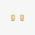 Brinco Argola P com Pedras em Ouro Amarelo 18K