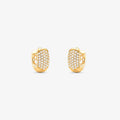 Brinco Argola P com Pedras em Ouro Amarelo 18K<