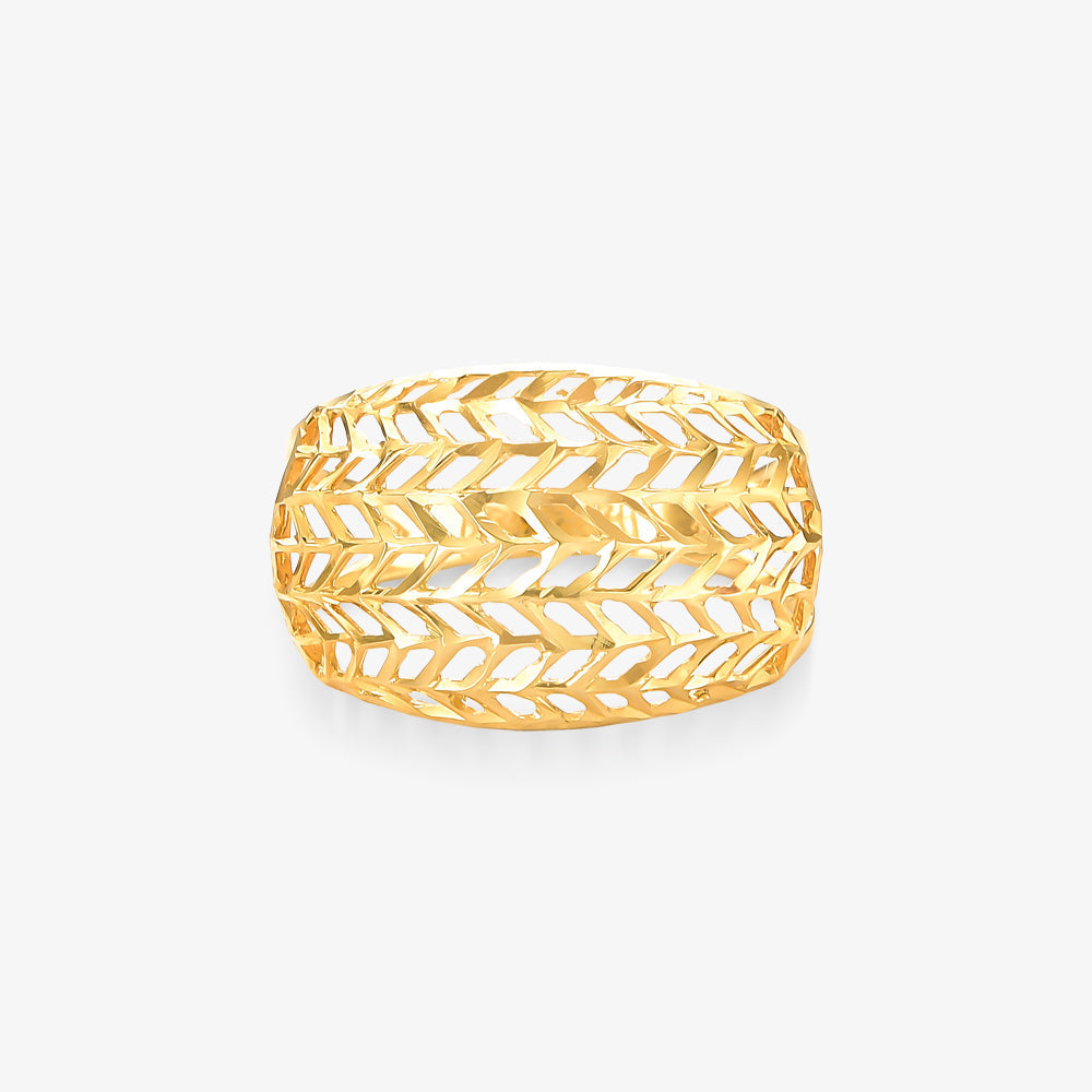 Anel Estamparia em Ouro Amarelo 18K