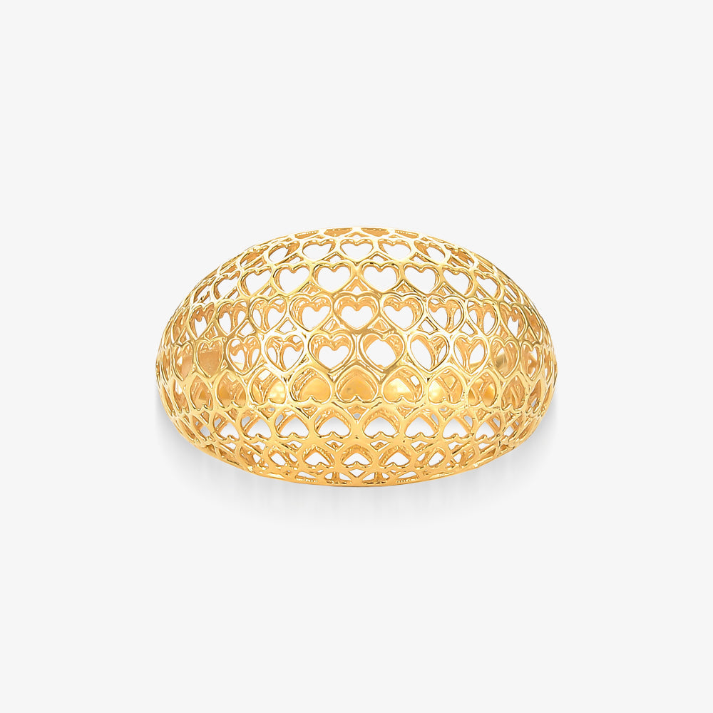 Anel Trabalhado em Ouro Amarelo 18K