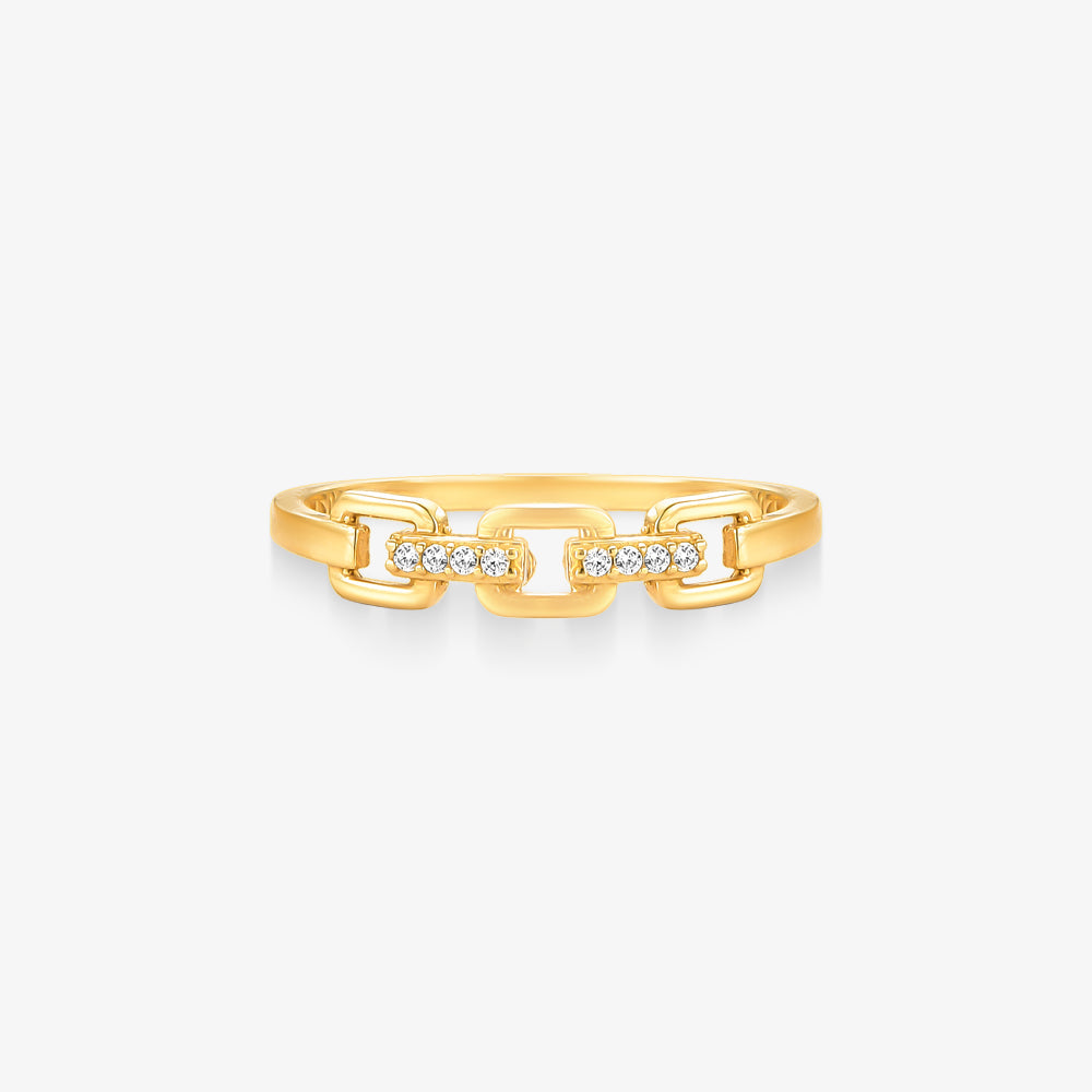 Anel Corrente em Ouro Amarelo 18k