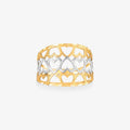 Anel Estampo Trabalhado em Ouro Amarelo 18k