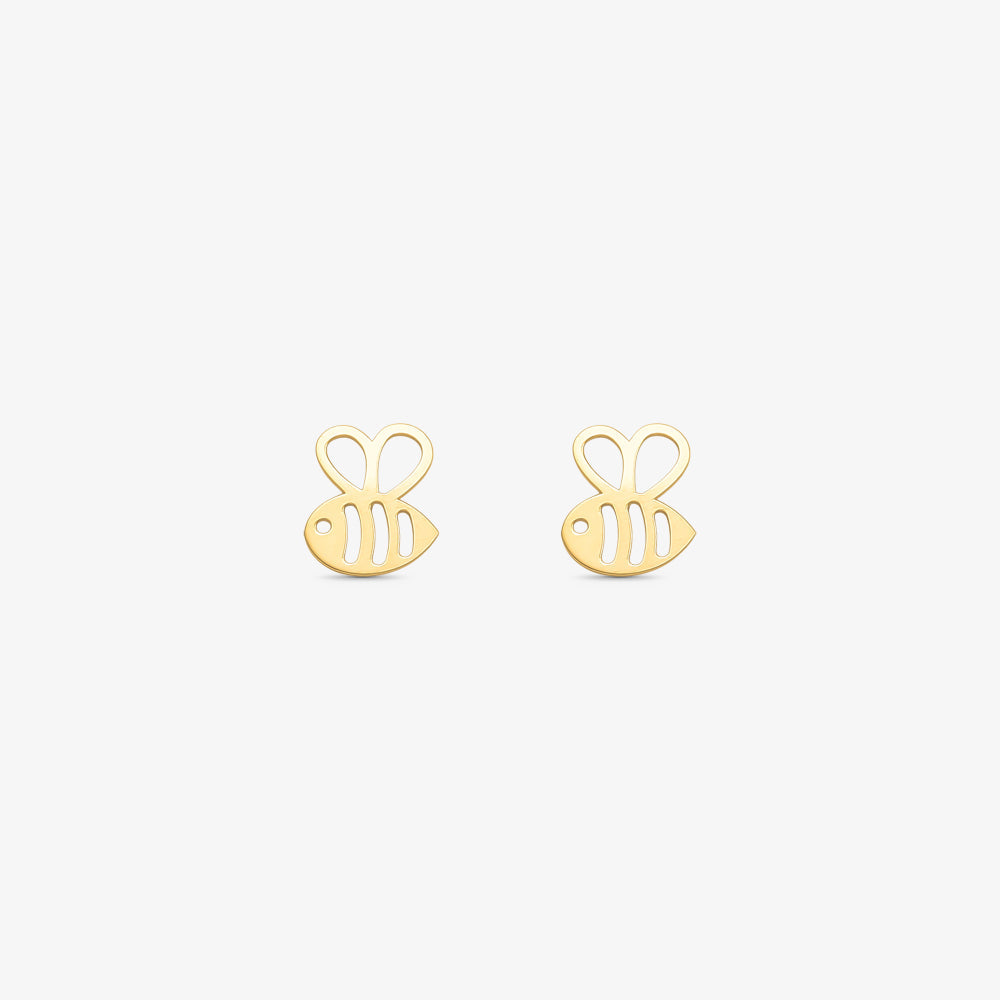 Brinco Baby Abelhinha em Ouro Amarelo 18K