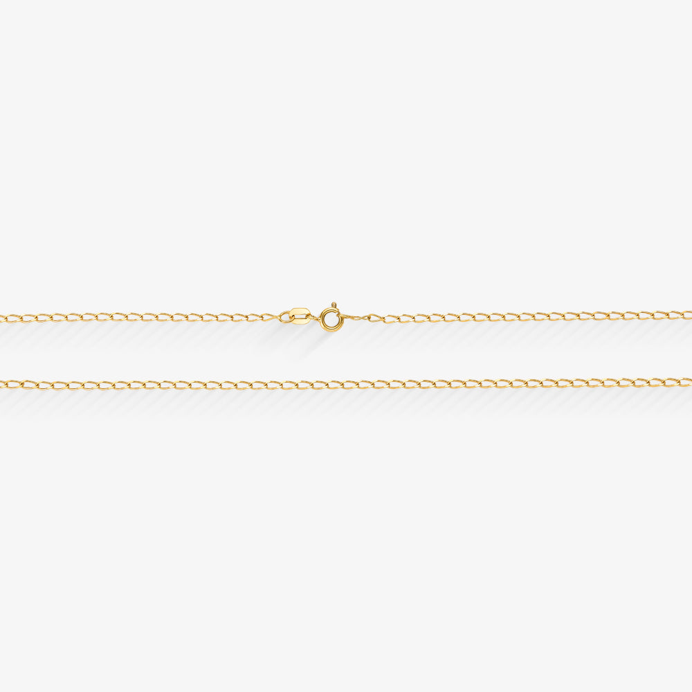 Corrente Grumet Alongada em Ouro Amarelo 18K, 50cm