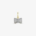 Pingente Lacinho com Pedras em Ouro Amarelo 18K