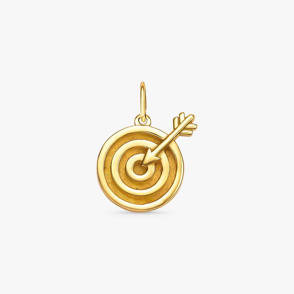 Pingente Alvo e Flecha em Ouro Amarelo 18K