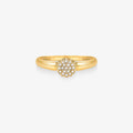 Anel Hera Chuveiro com Diamantes em Ouro Amarelo 18K