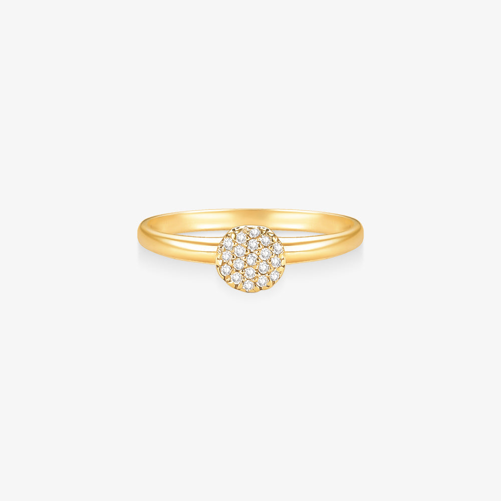 Anel Íris Chuveiro com Diamantes em Amarelo Ouro 18K com Diamantes