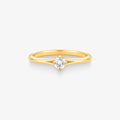 Anel Solitário Valkyrie com Diamante em Ouro Amarelo 18K