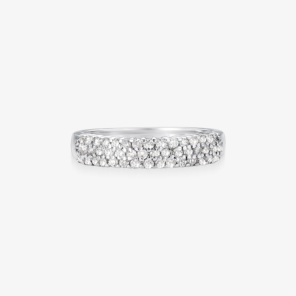 Anel Focal com Diamantes em Ouro Amarelo 18K