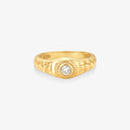 Anel Solitário RLX com Diamante em Ouro Amarelo 18K