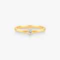 Anel Solitário Lumina com Diamante em Ouro Amarelo 18K