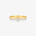 Anel Solitário Clarus com Diamante em Ouro Amarelo 18K